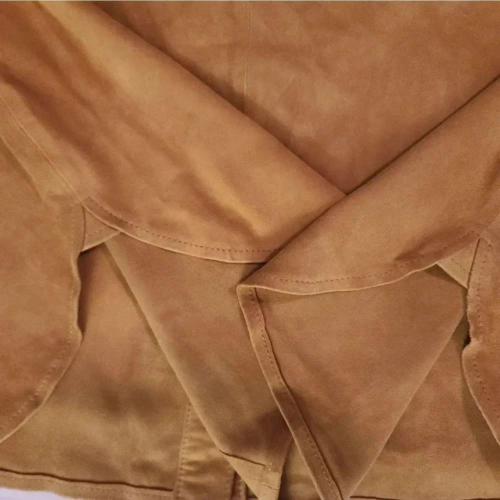 Joie | Sayra Suede Leather Skirt in Light Clove Sz L - Picture 5 of 7